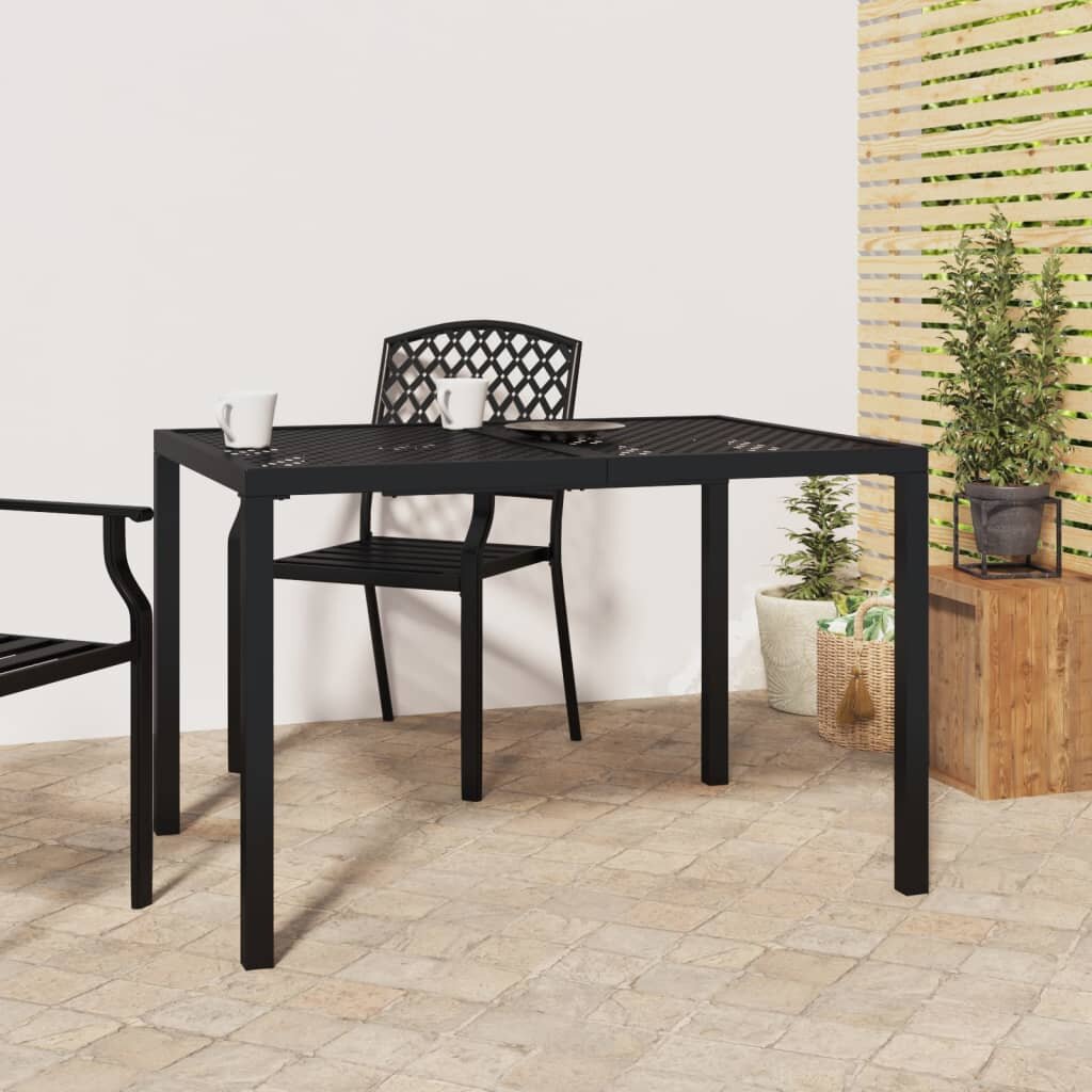 vidaXL Градинска маса антрацит 110x80x72 cм стомана