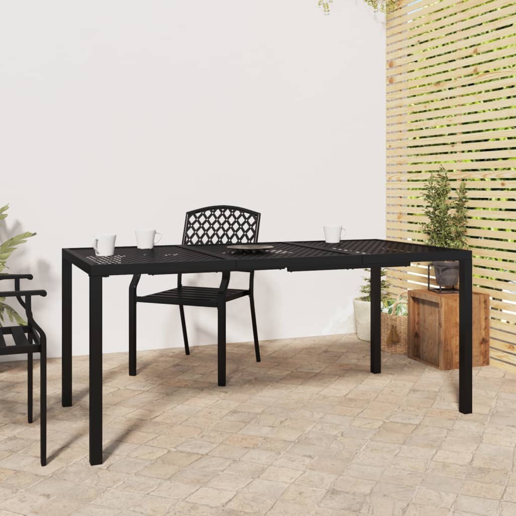 vidaXL Градинска маса антрацит 165x80x72 cм стомана