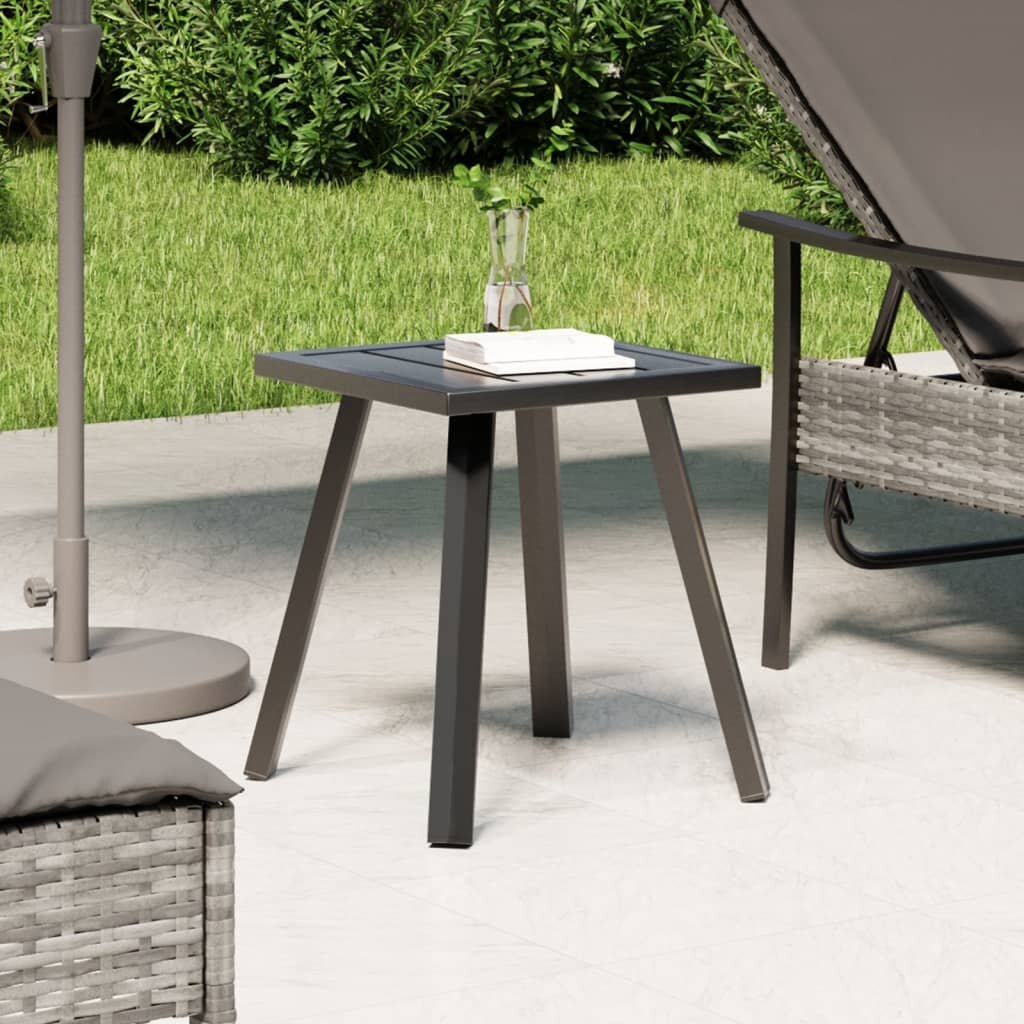 vidaXL Градинска маса антрацит 34x34x38 cм стомана