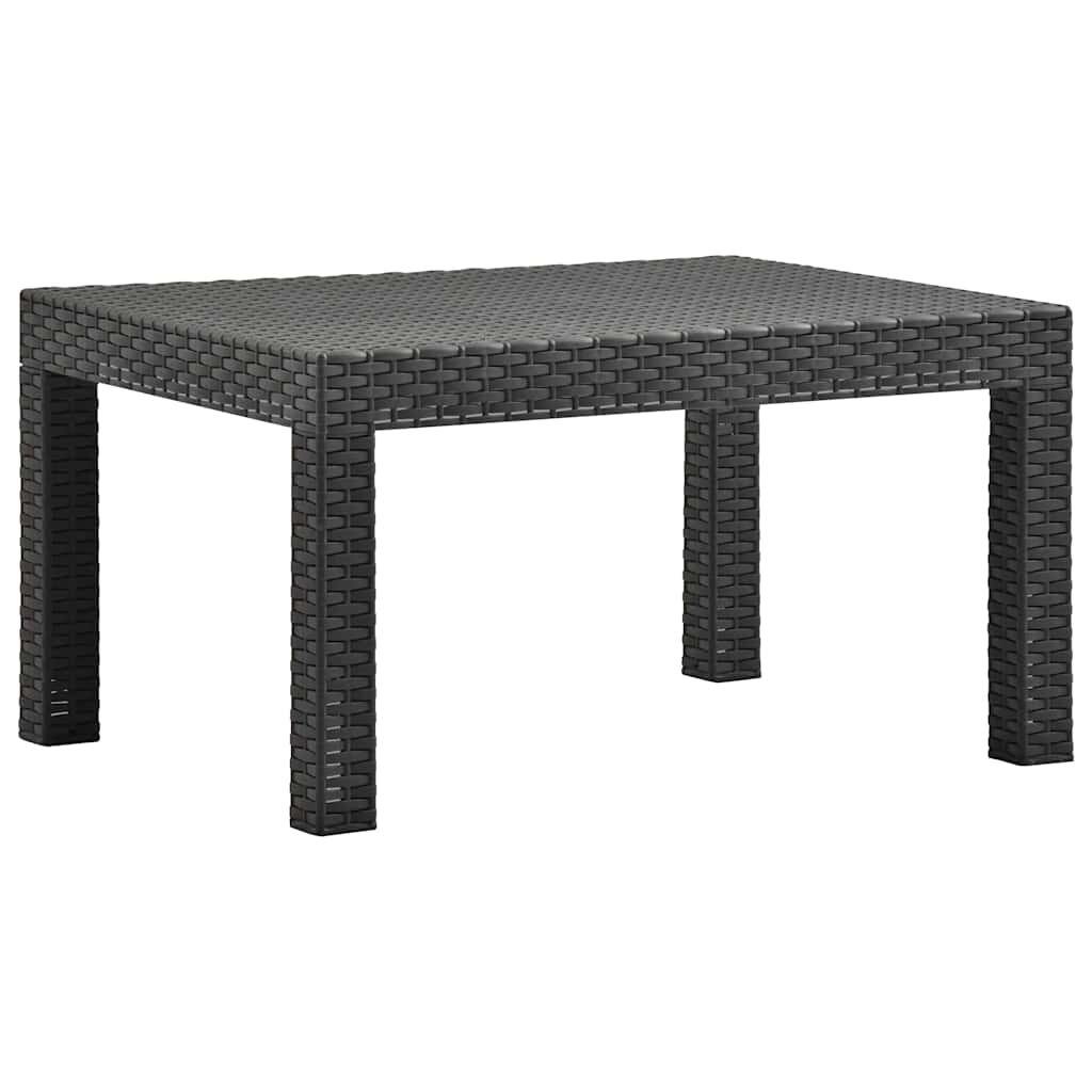 vidaXL Градинска маса антрацит 58x58x41см PP ратан