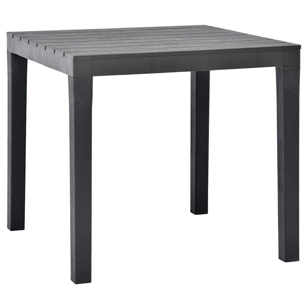 vidaXL Градинска маса антрацит 78x78x72 см пластмаса