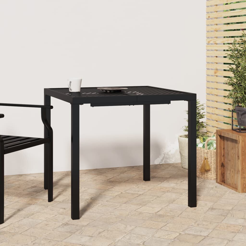 vidaXL Градинска маса антрацит 80x80x72 cм стомана
