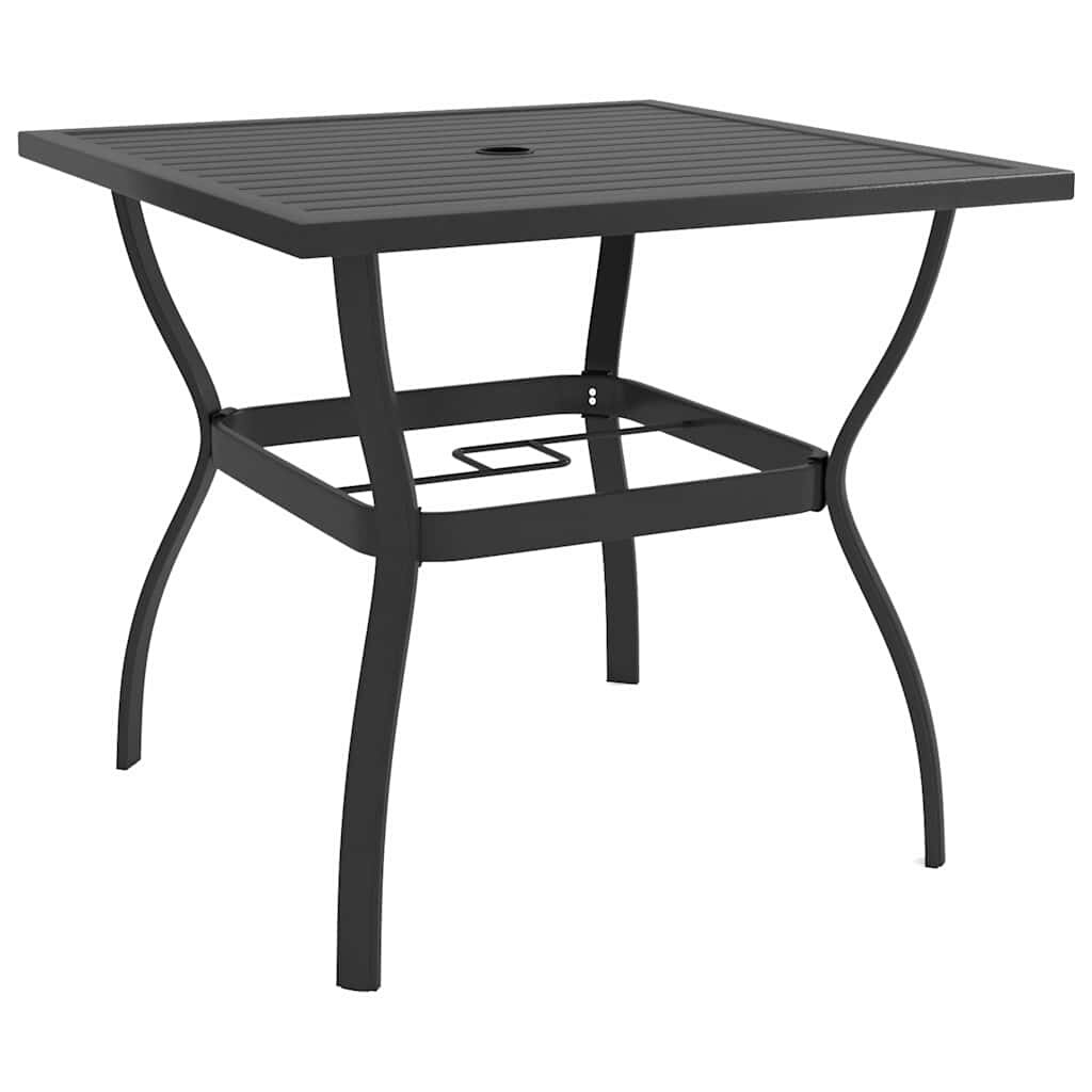 vidaXL Градинска маса антрацит 815x815x72 см стомана