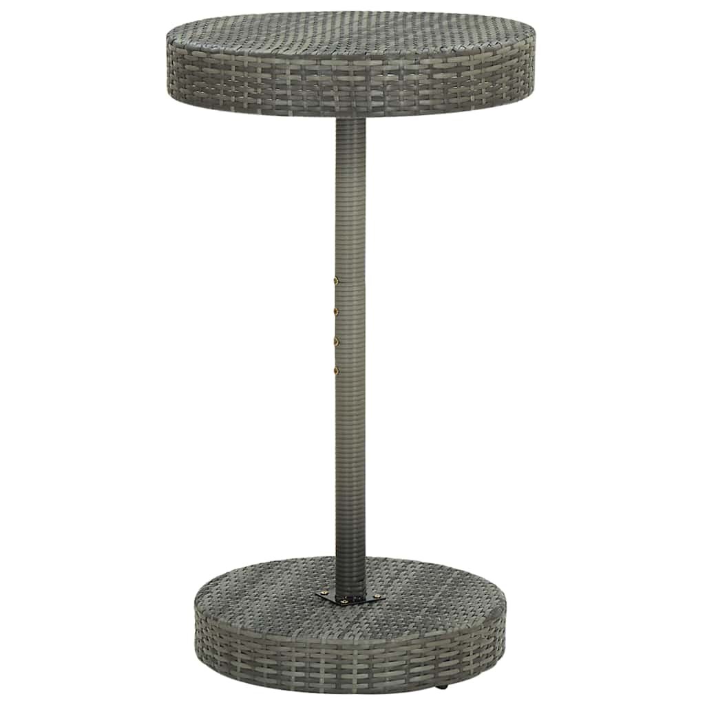 vidaXL Градинска маса сива 605x106 cм полиратан