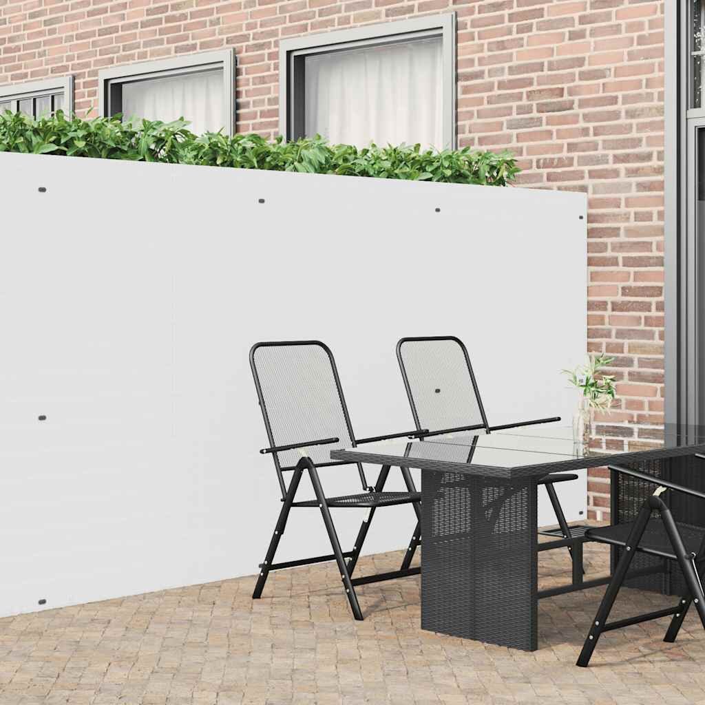 vidaXL Градинска ограда двустранна бяла 18x3 м PVC