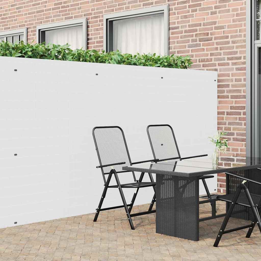 vidaXL Градинска ограда двустранна бяла 18x5 м PVC