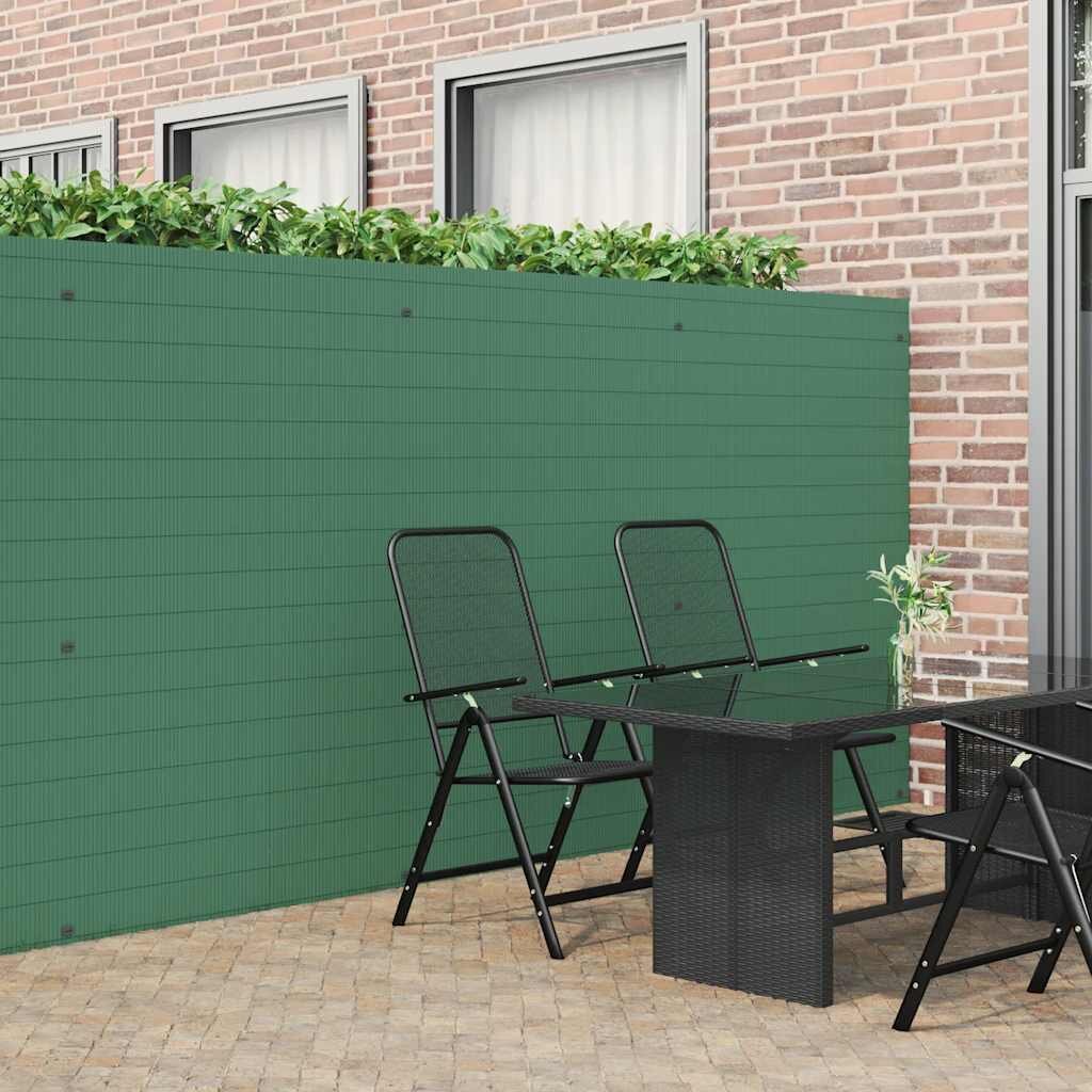 vidaXL Градинска ограда двустранна зелена 18x3 м PVC