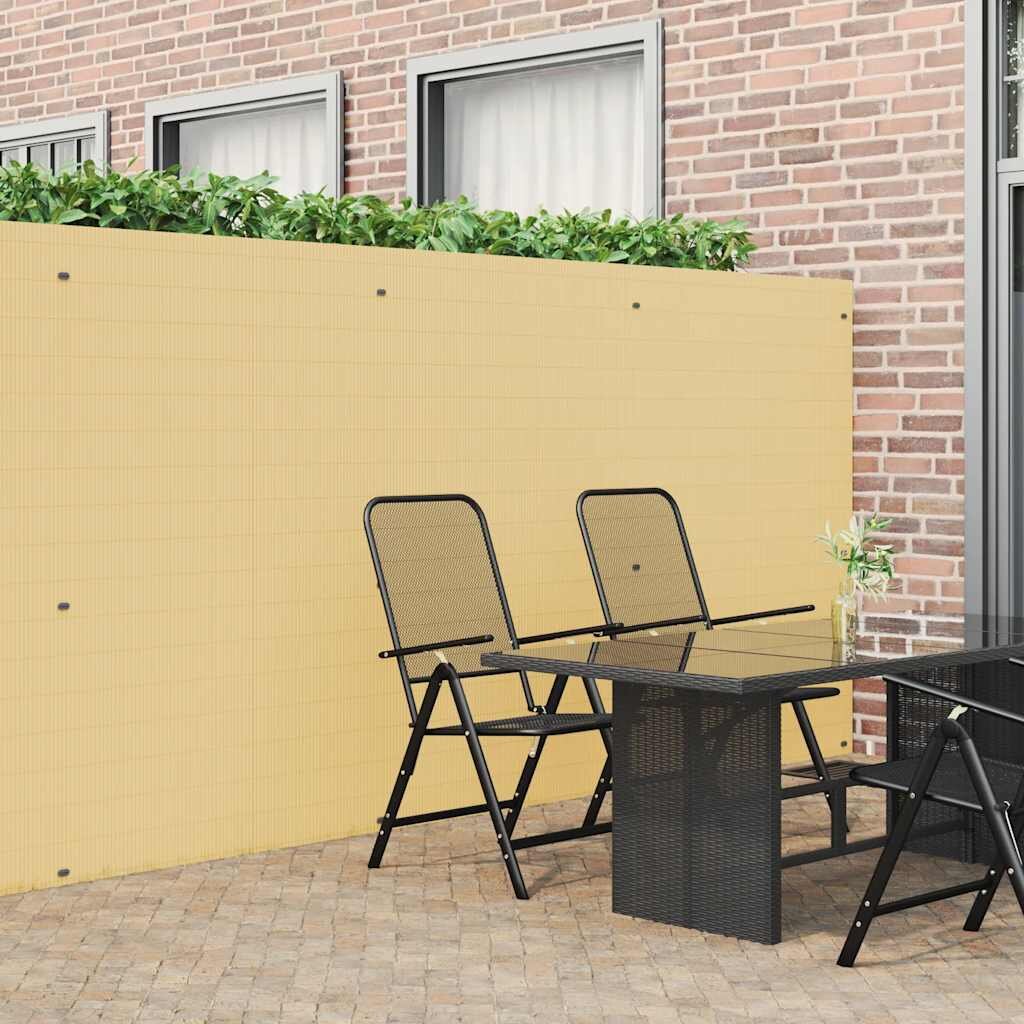 vidaXL Градинска ограда двустранна жълта 18x3 м PVC