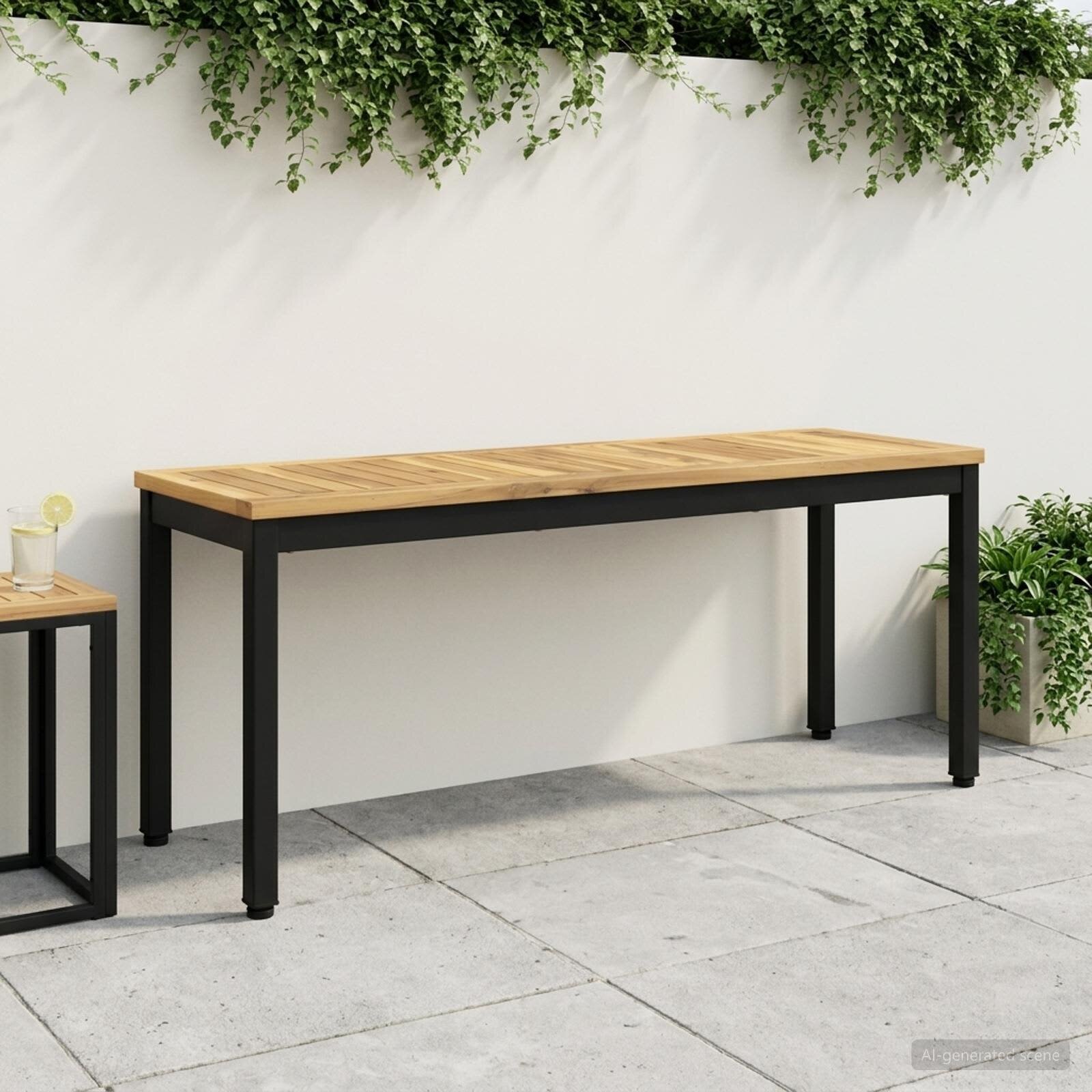 vidaXL Градинска пейка 1085 x 35 x 45 см Солидно акациево дърво