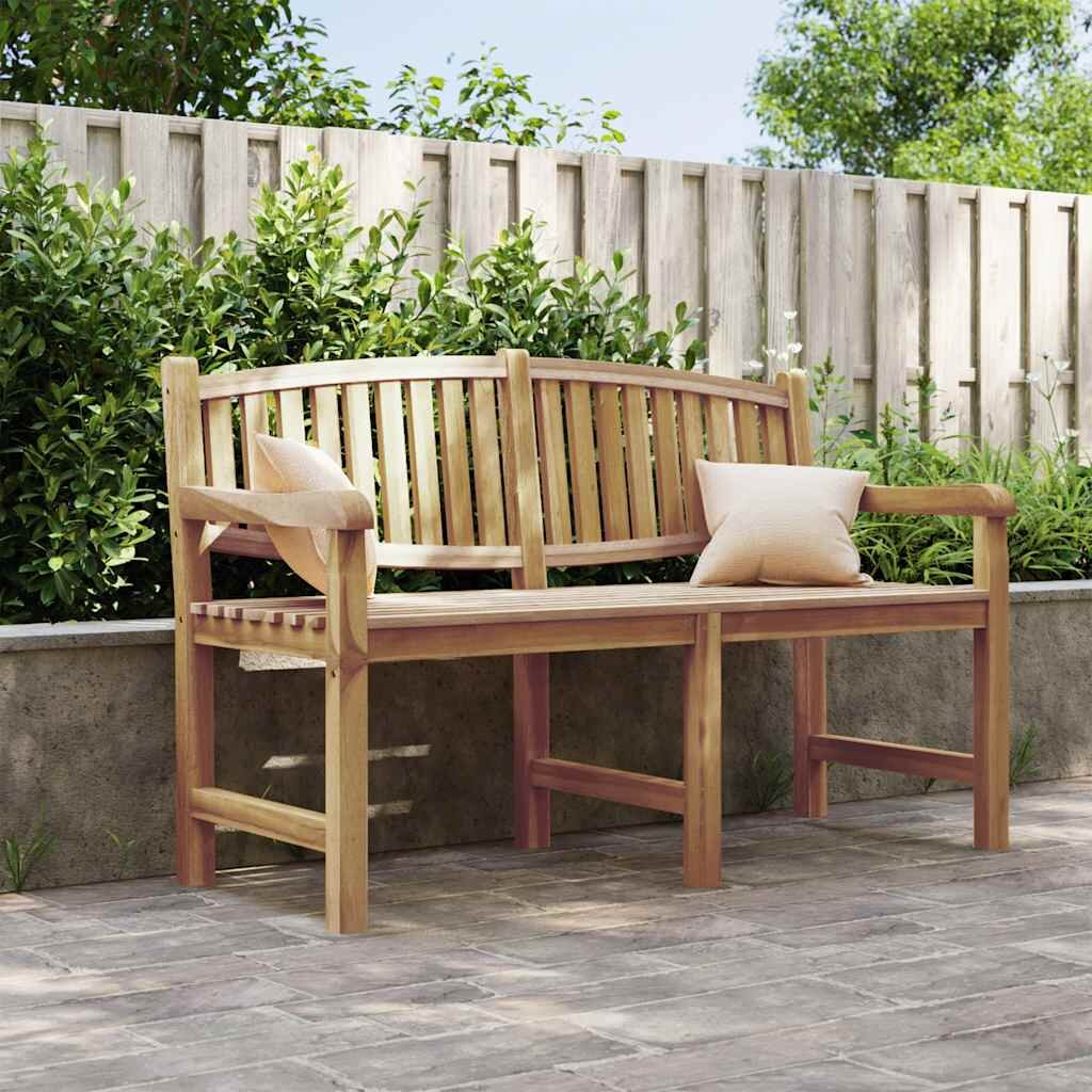 vidaXL Градинска пейка 1495x60x90 см тик масив