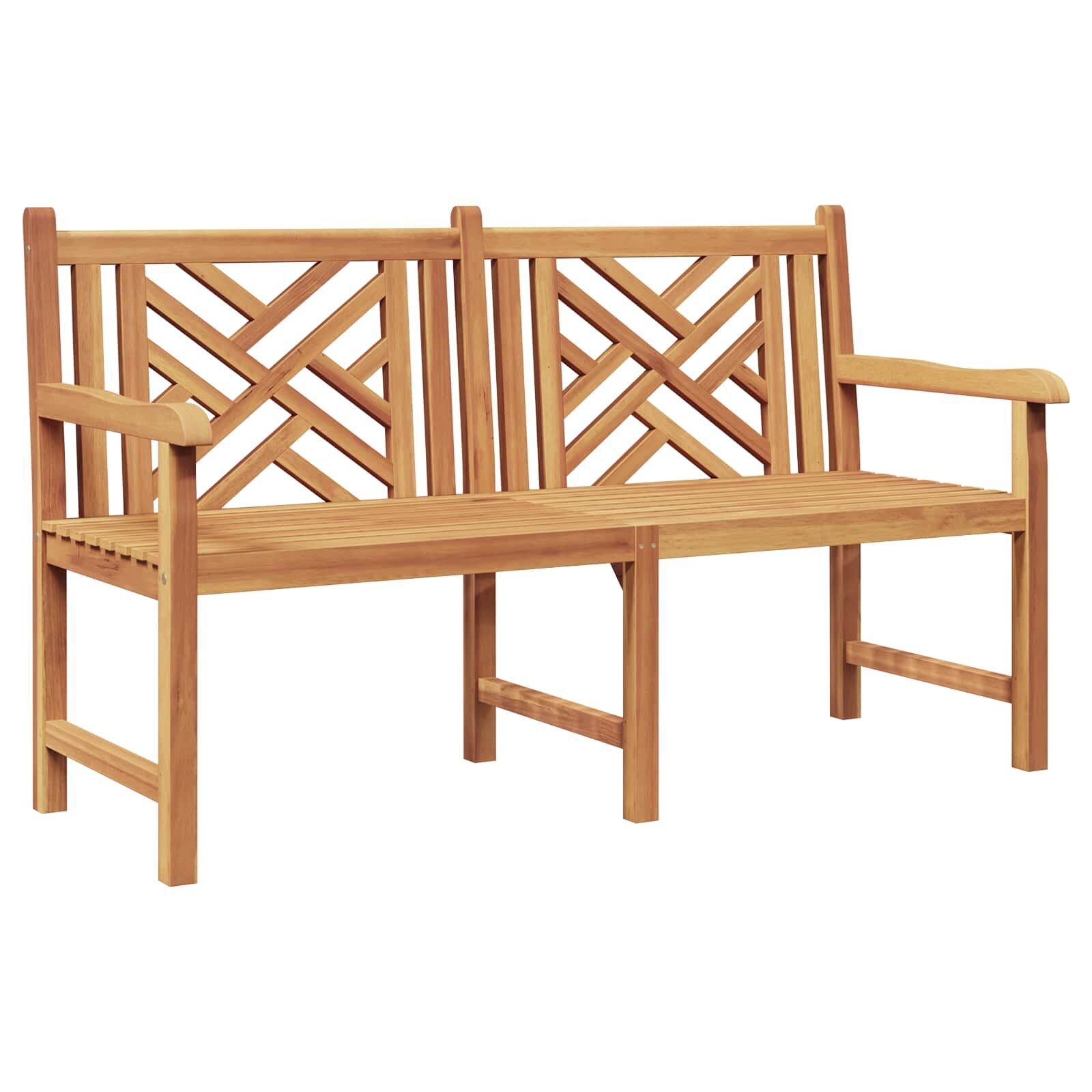 vidaXL Градинска пейка 150 x 60 x 90 см Солидно тиково дърво