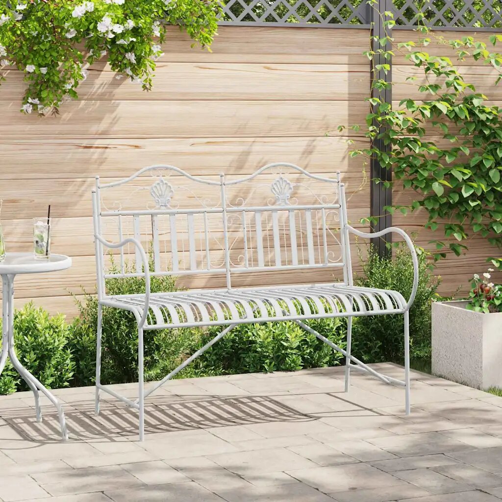 vidaXL Градинска пейка 2 -Seater 1035 x 59 x 89 см Стомана