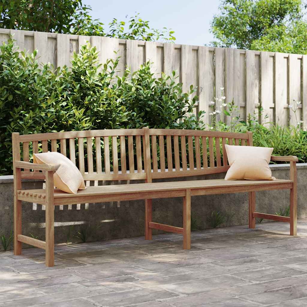 vidaXL Градинска пейка 228x595x90 см тик масив