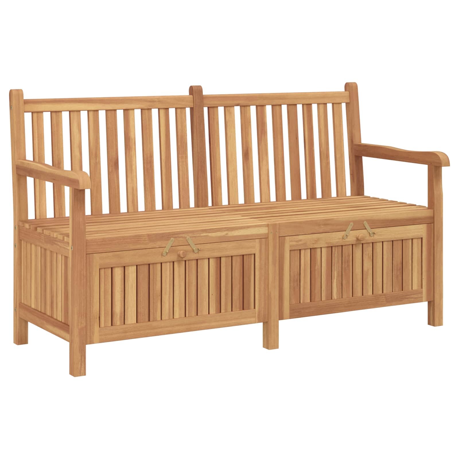 vidaXL Градинска пейка с врата 150 x 60 x 90 см Солидно тиково дърво