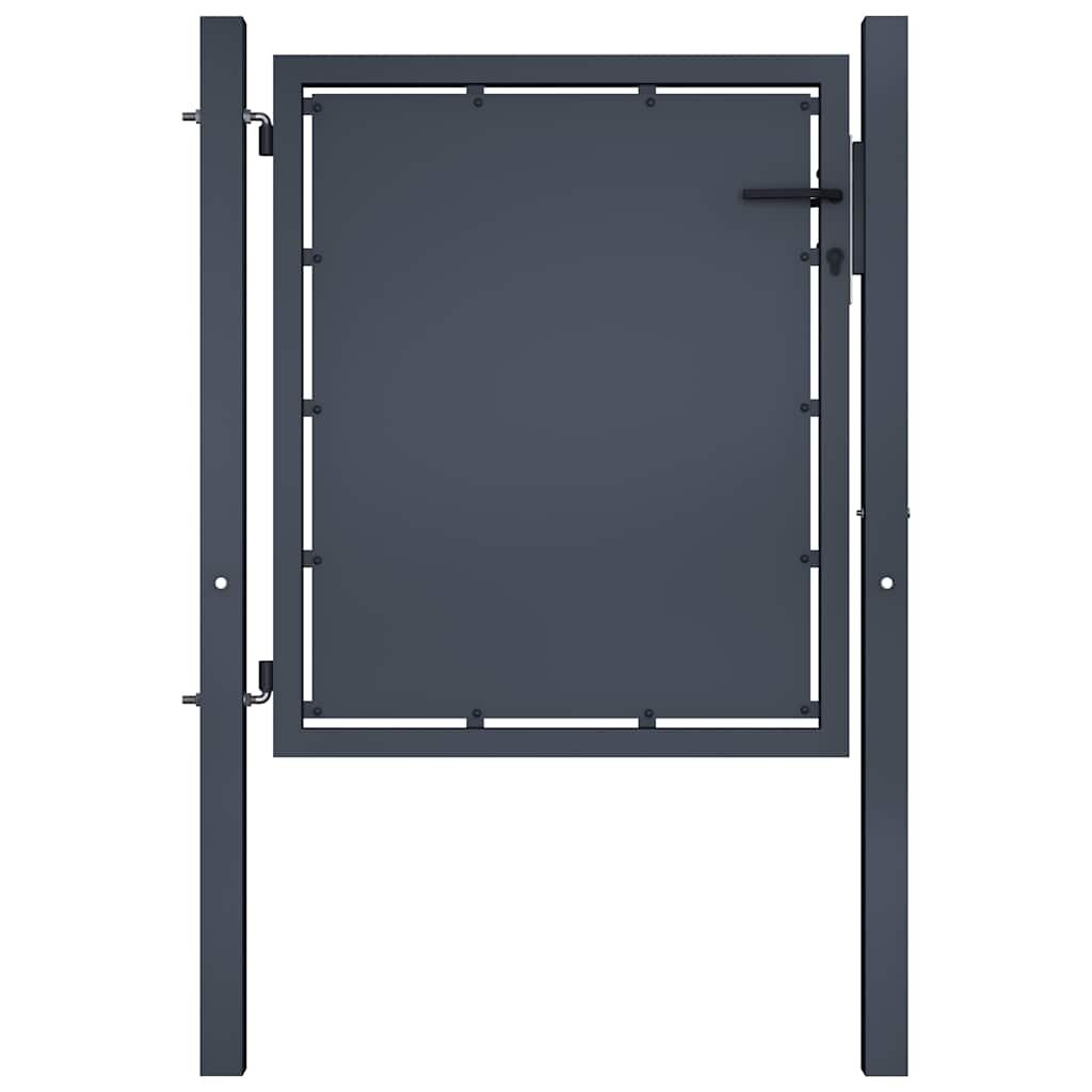 vidaXL Градинска порта от стомана 100x75 см антрацит