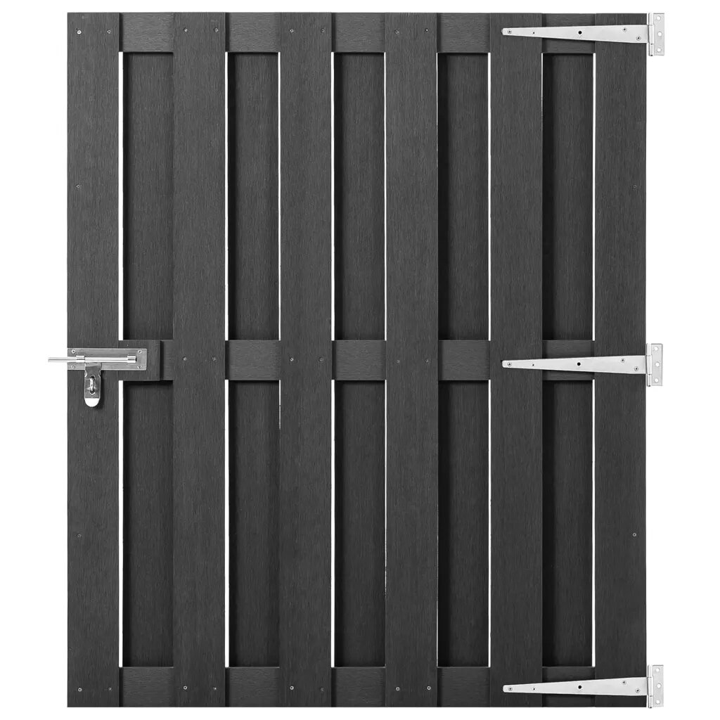 vidaXL Градинска порта WPC 100x112 см сива