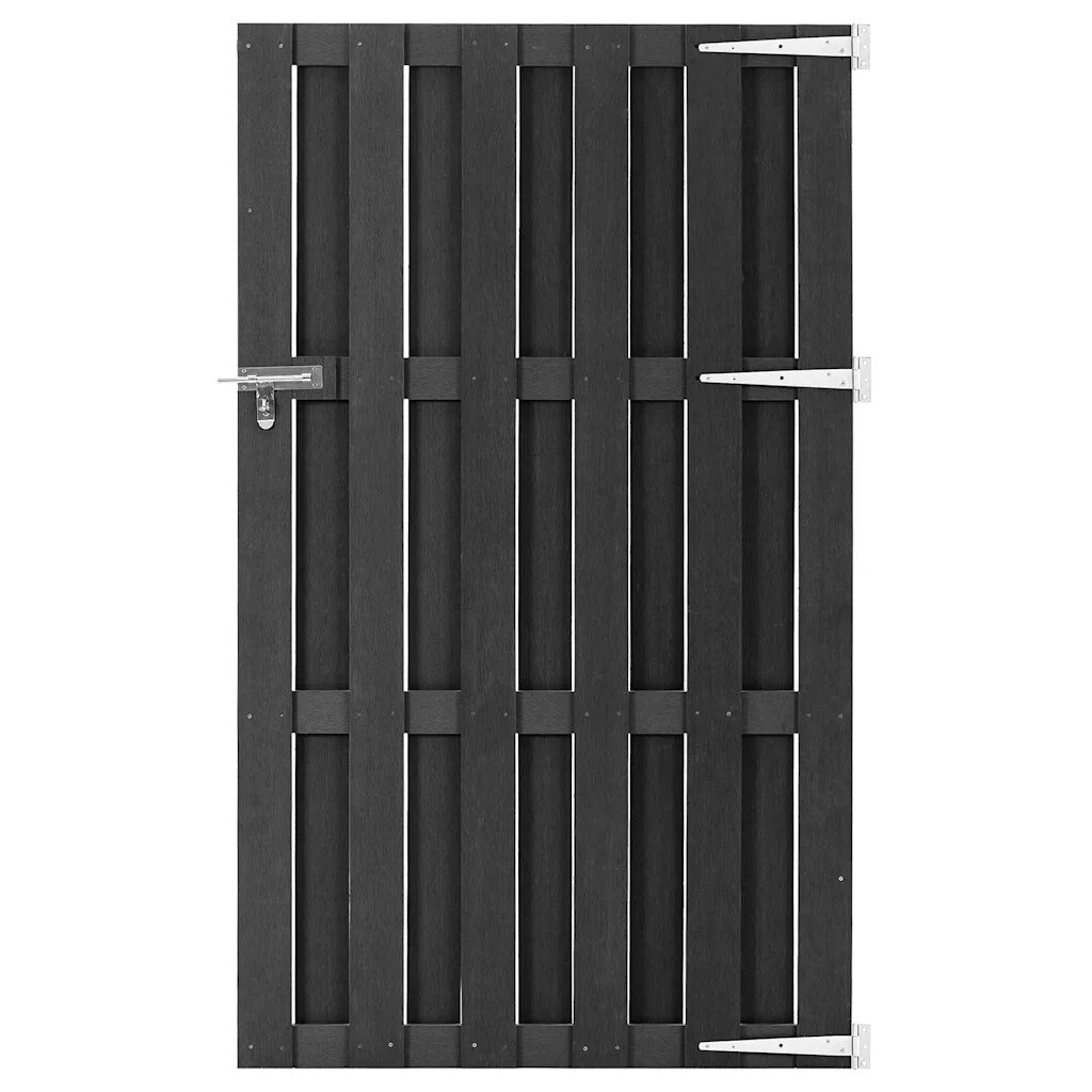 vidaXL Градинска порта WPC 100x180 см сива