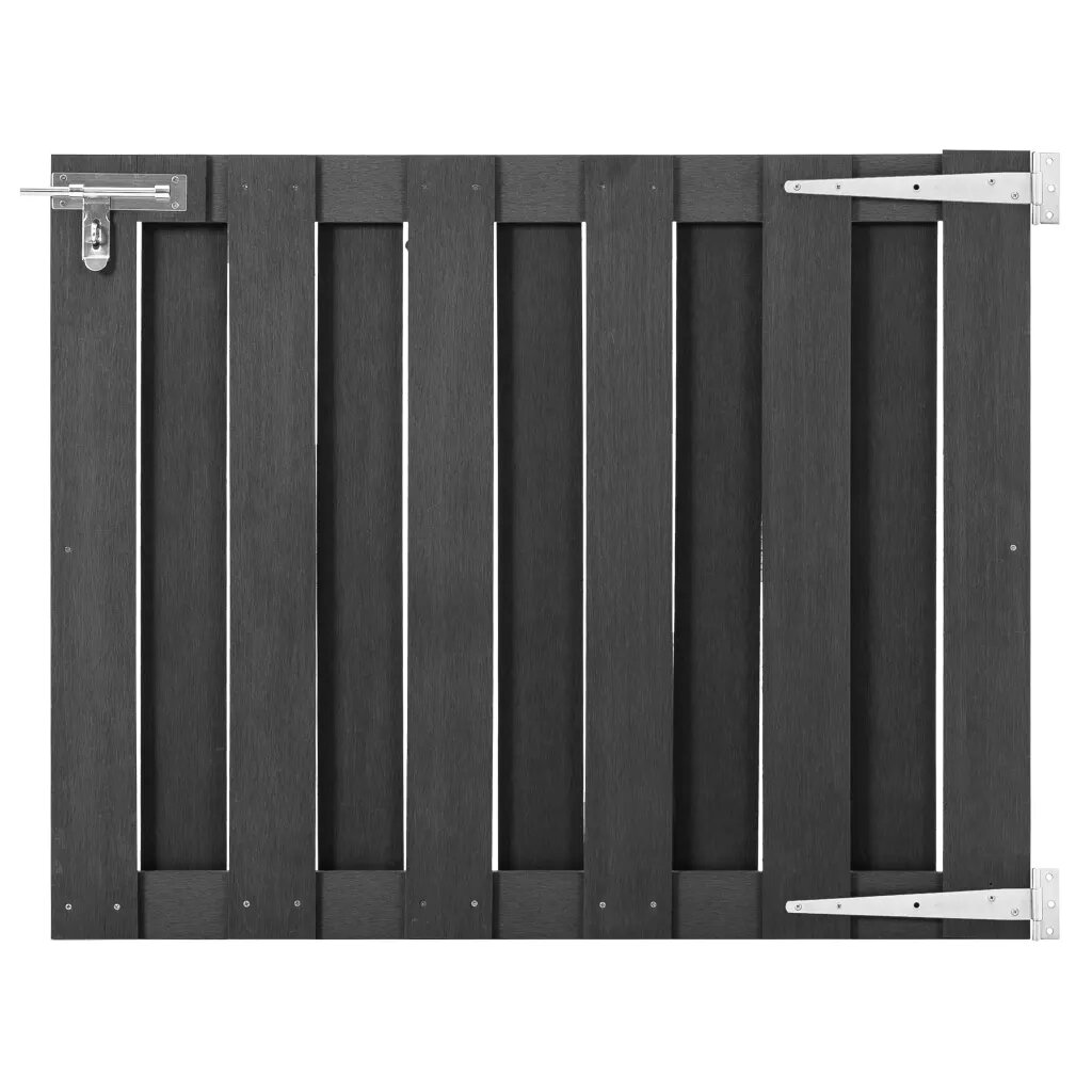 vidaXL Градинска порта WPC 100x80 см сива
