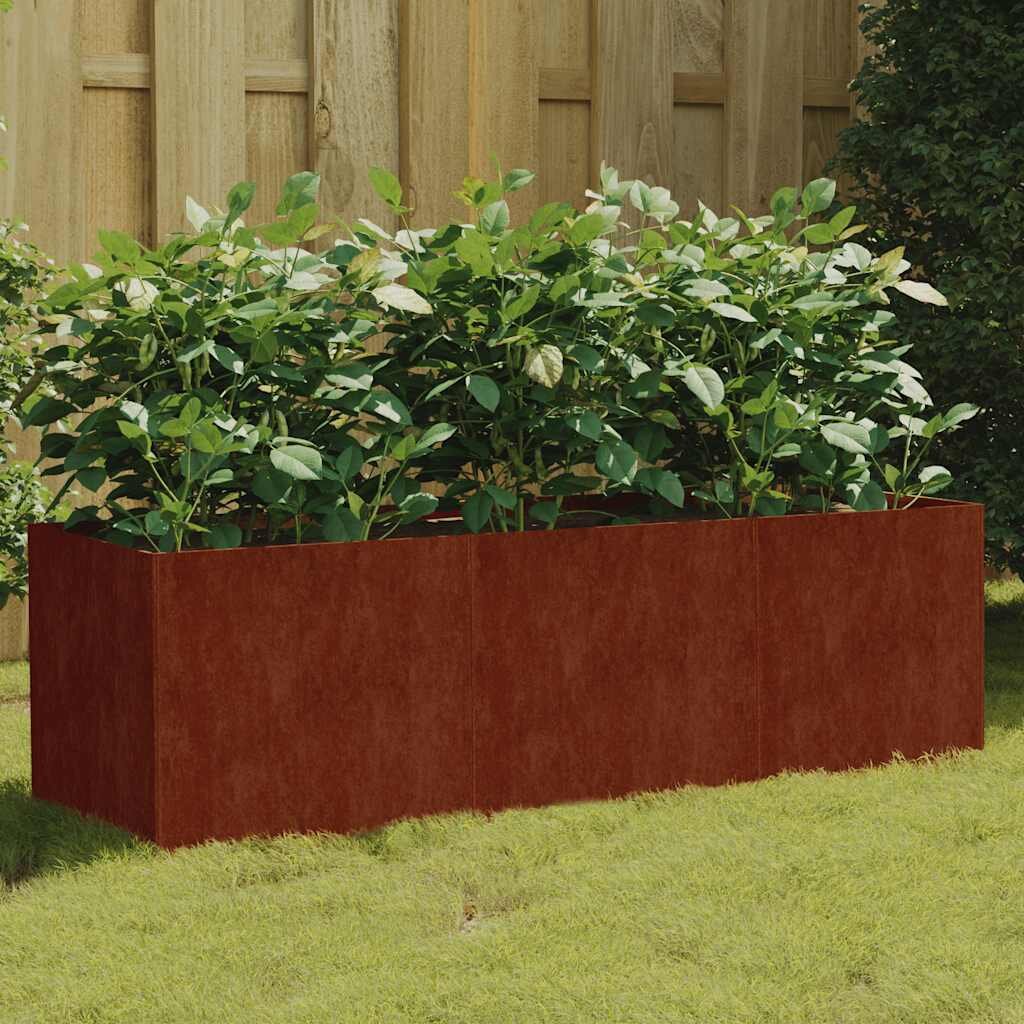 vidaXL Градинска повдигната леха 120x40x40 см кортенова стомана