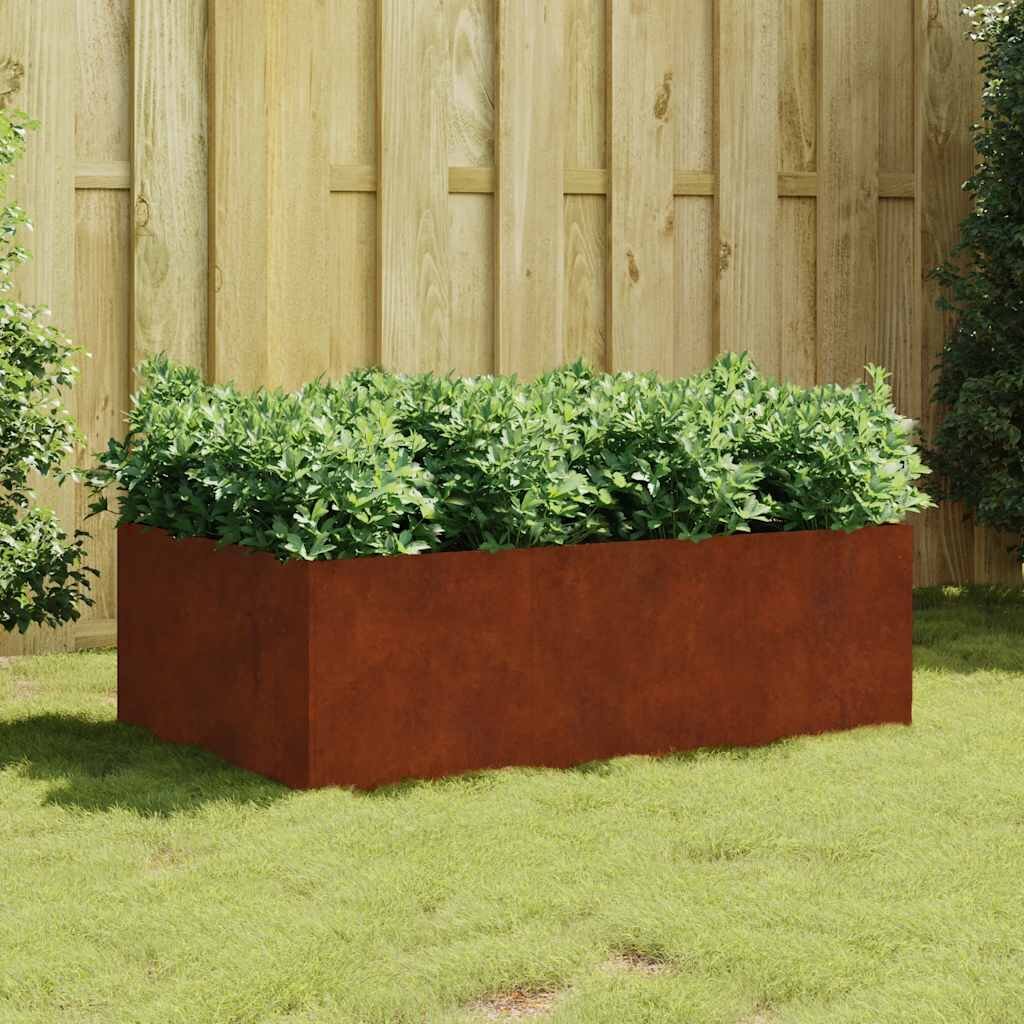 vidaXL Градинска повдигната леха 120x80x40 см кортенова стомана