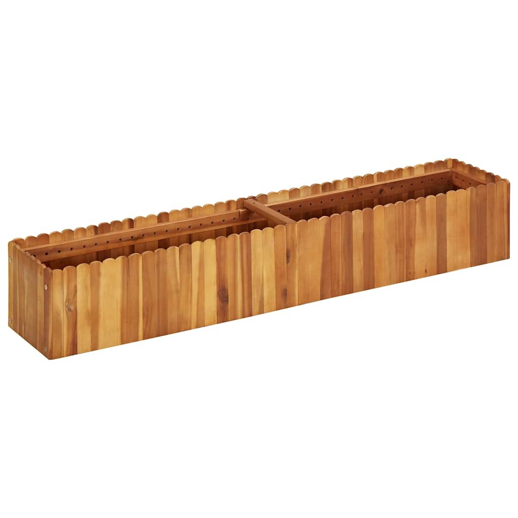 vidaXL Градинска повдигната леха 150x30x25 см акациево дърво масив