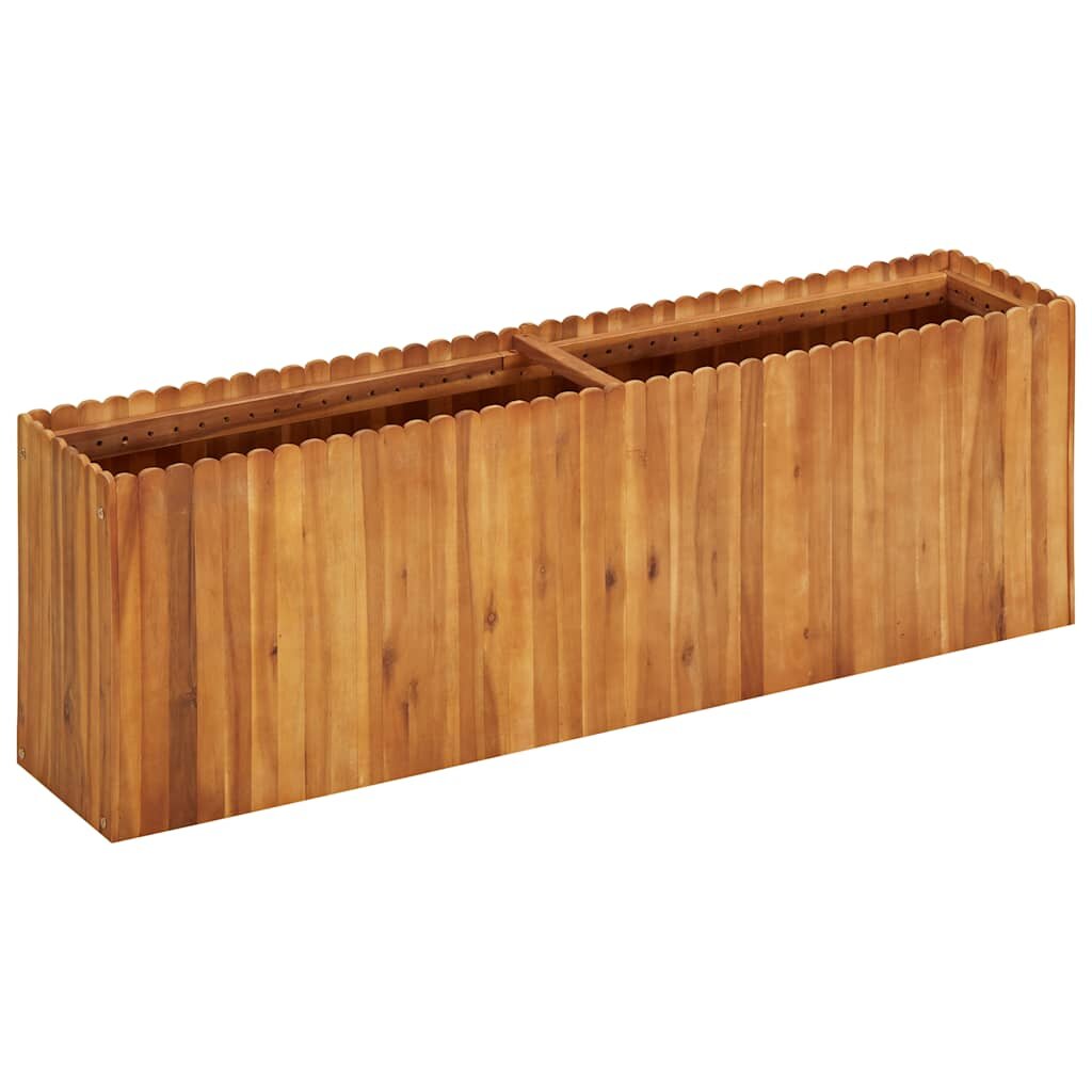 vidaXL Градинска повдигната леха 150x30x50 см акациево дърво масив