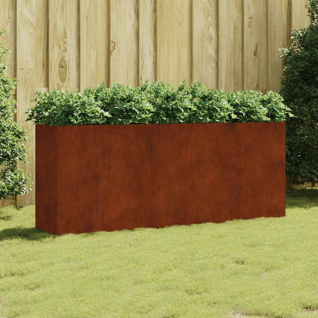 vidaXL Градинска повдигната леха 200x40x80 см кортенова стомана