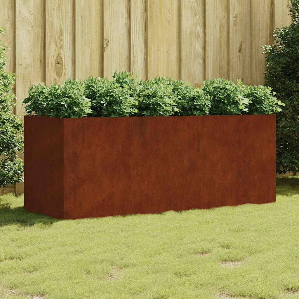 vidaXL Градинска повдигната леха 200x80x80 см кортенова стомана