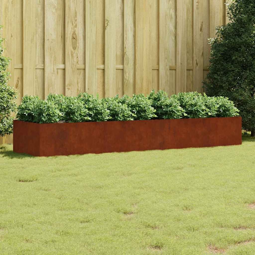 vidaXL Градинска повдигната леха 280x80x40 см кортенова стомана