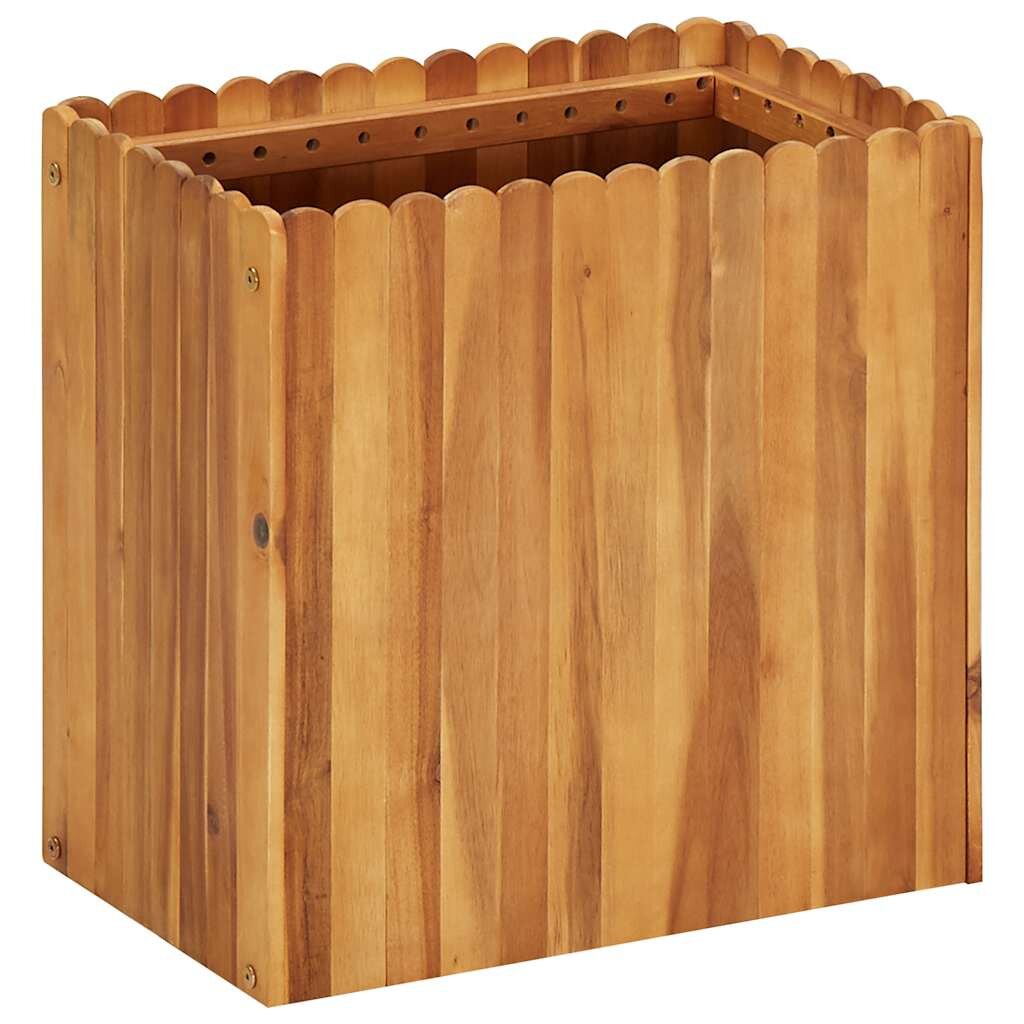 vidaXL Градинска повдигната леха 50x30x50 см акациево дърво масив