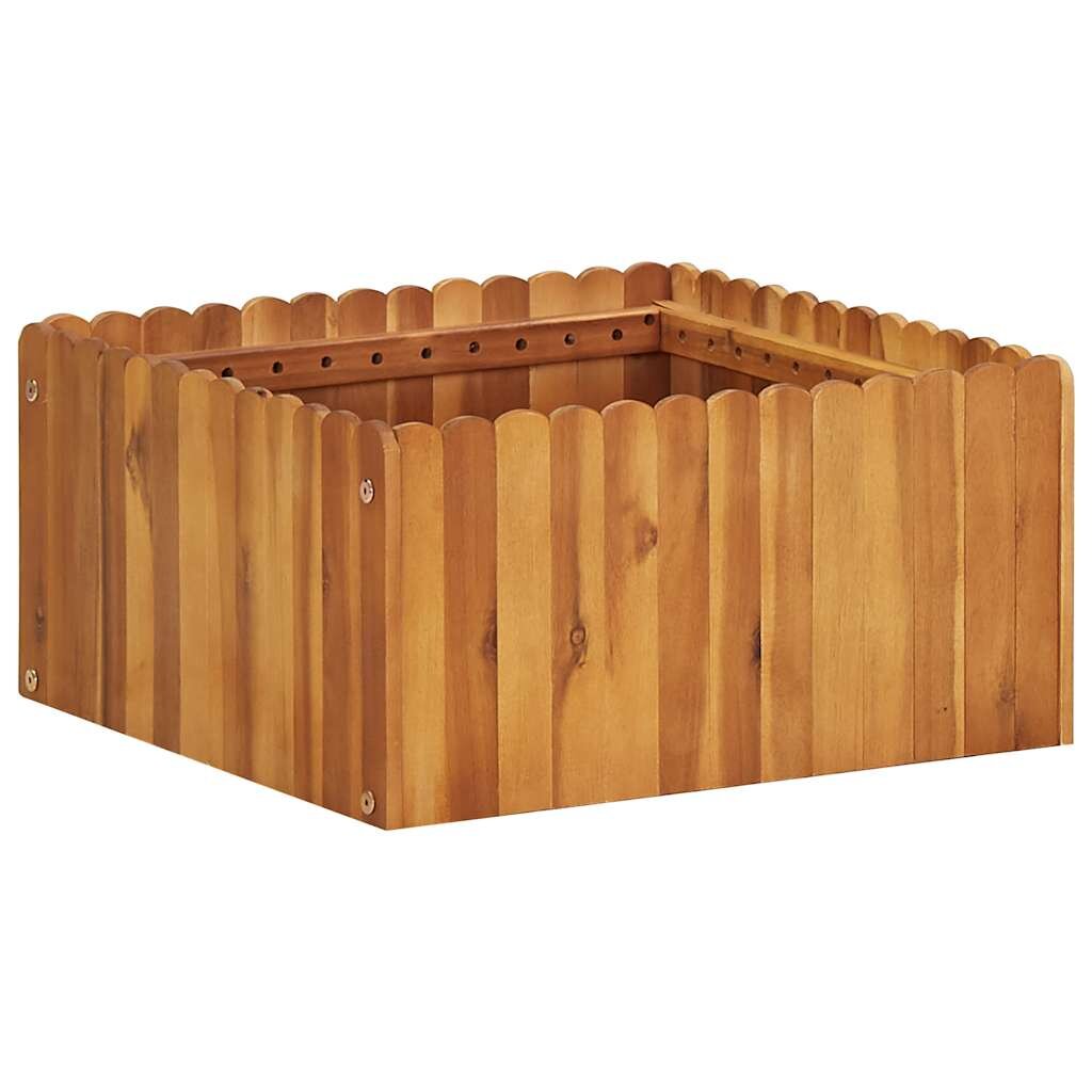 vidaXL Градинска повдигната леха 50x50x25 см акациево дърво масив