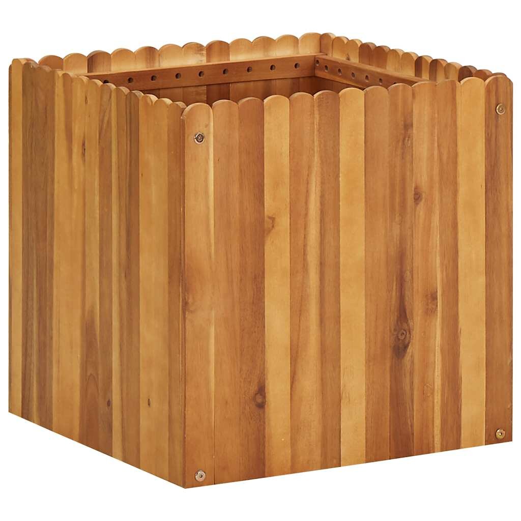 vidaXL Градинска повдигната леха 50x50x50 см акациево дърво масив