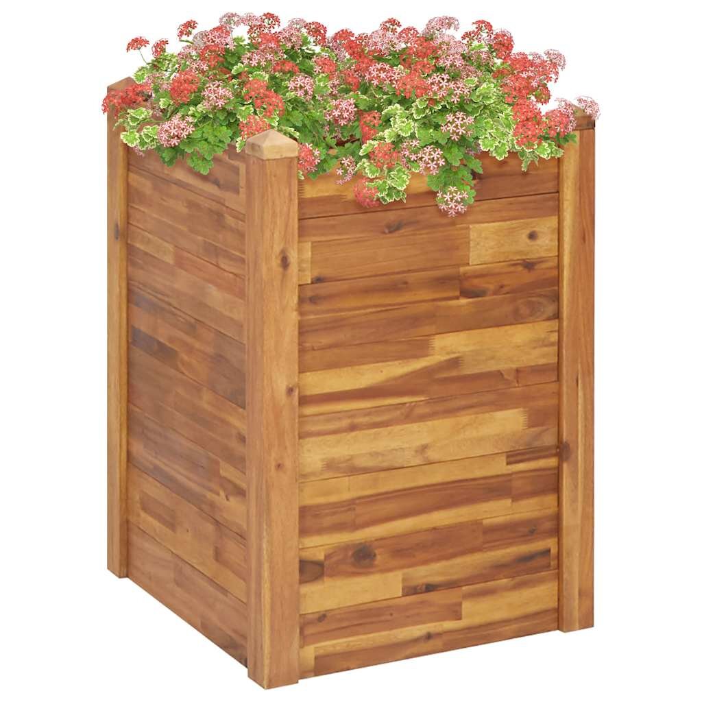vidaXL Градинска повдигната леха 60x60x84 см акациево дърво масив