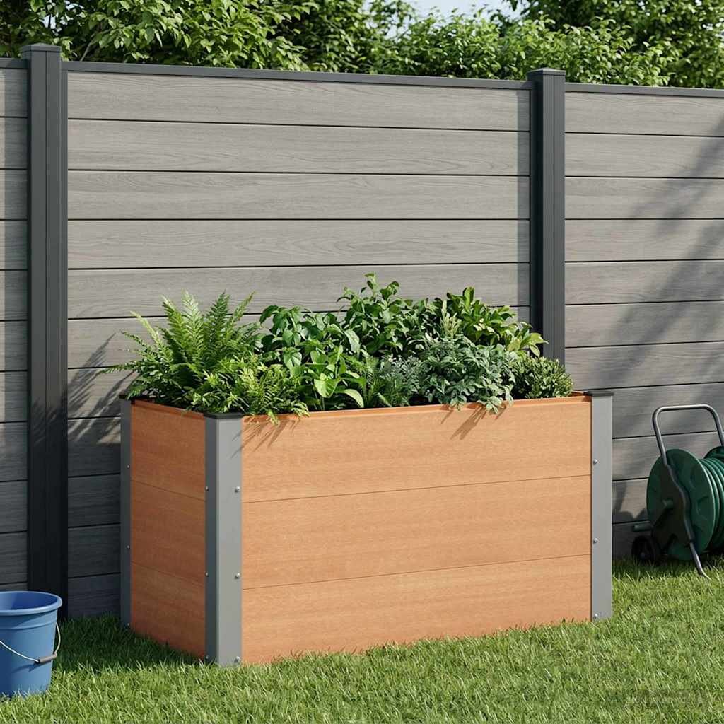 vidaXL Градинска повдигната леха Кафяво 100 x 50 x 54 cm