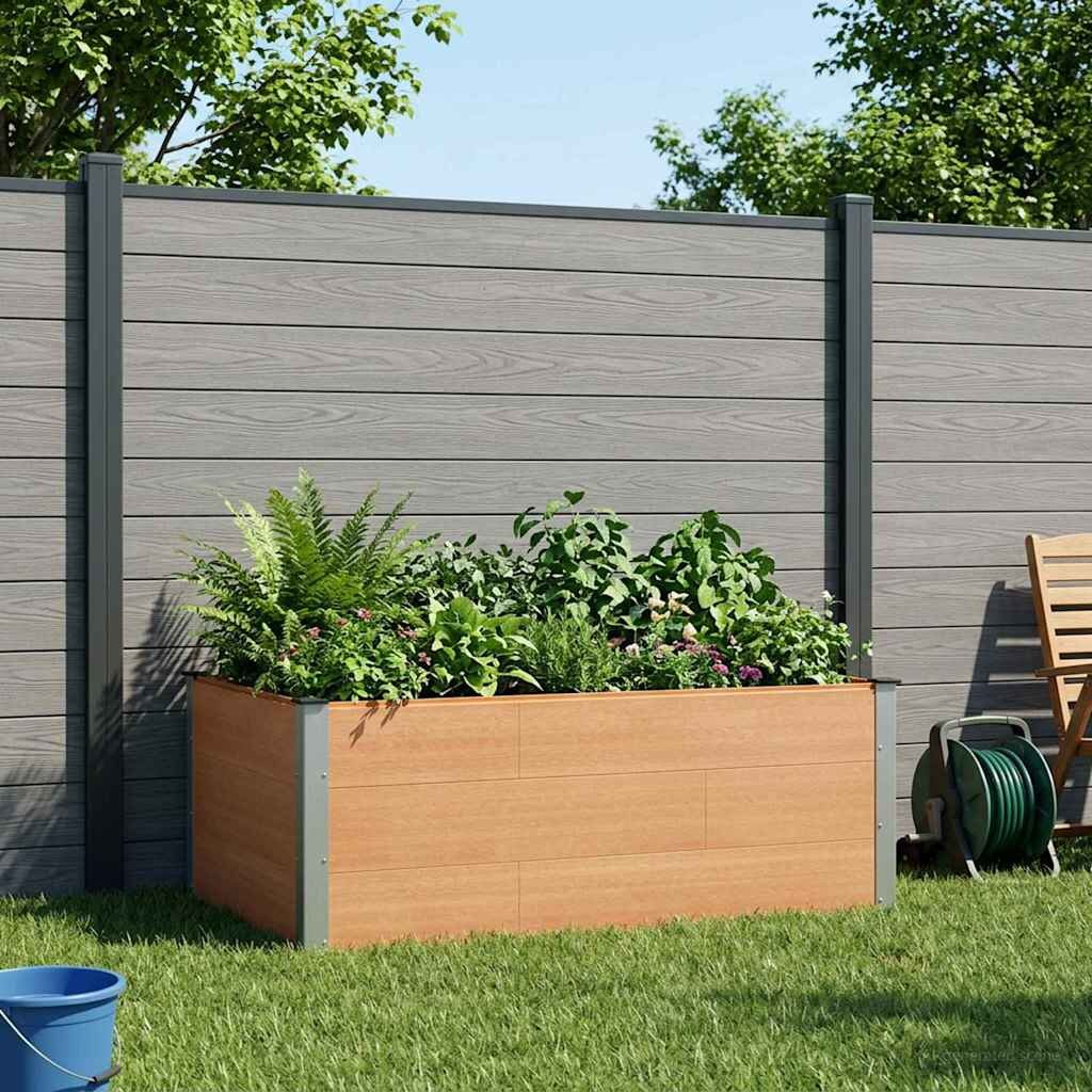 vidaXL Градинска повдигната леха Кафяво 150 x 100 x 54 cm
