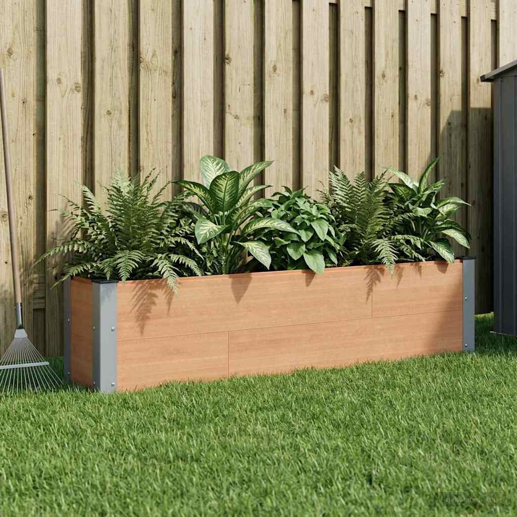 vidaXL Градинска повдигната леха Кафяво 150 x 30 x 36 см