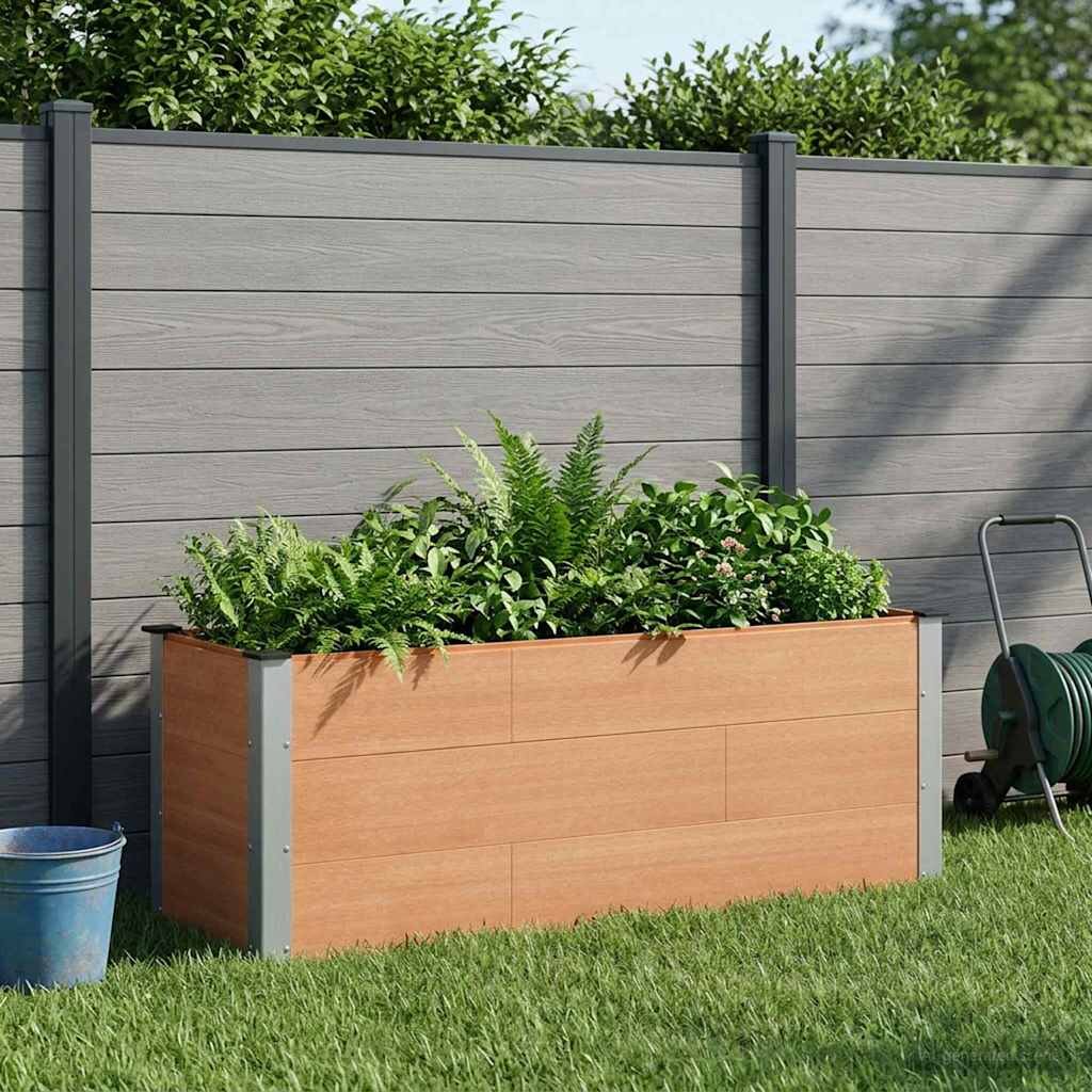 vidaXL Градинска повдигната леха Кафяво 150 x 50 x 54 cm