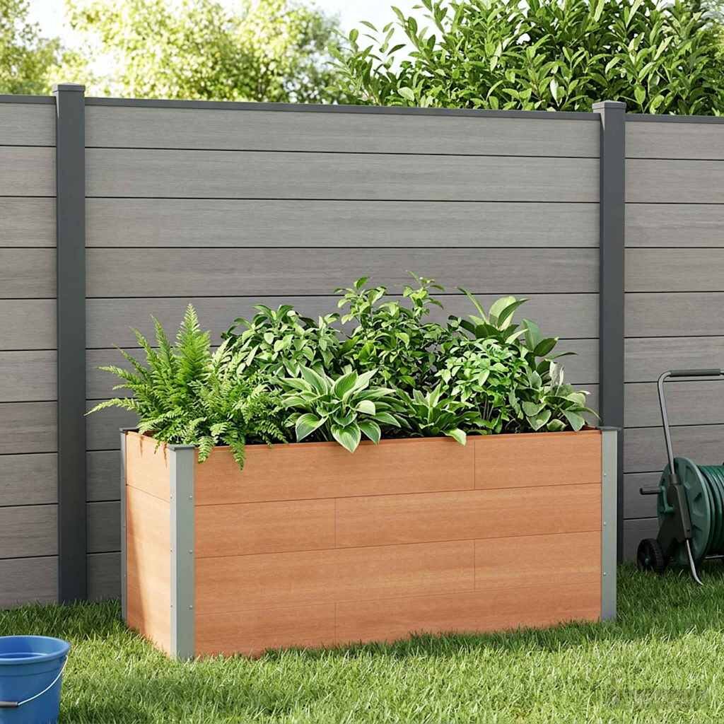 vidaXL Градинска повдигната леха Кафяво 150 x 50 x 91 cm
