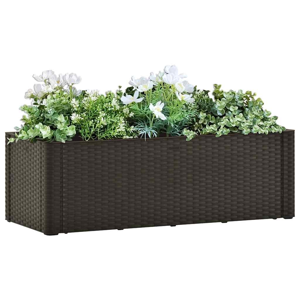 vidaXL Градинска повдигната леха самополивна мока 100x43x33 см