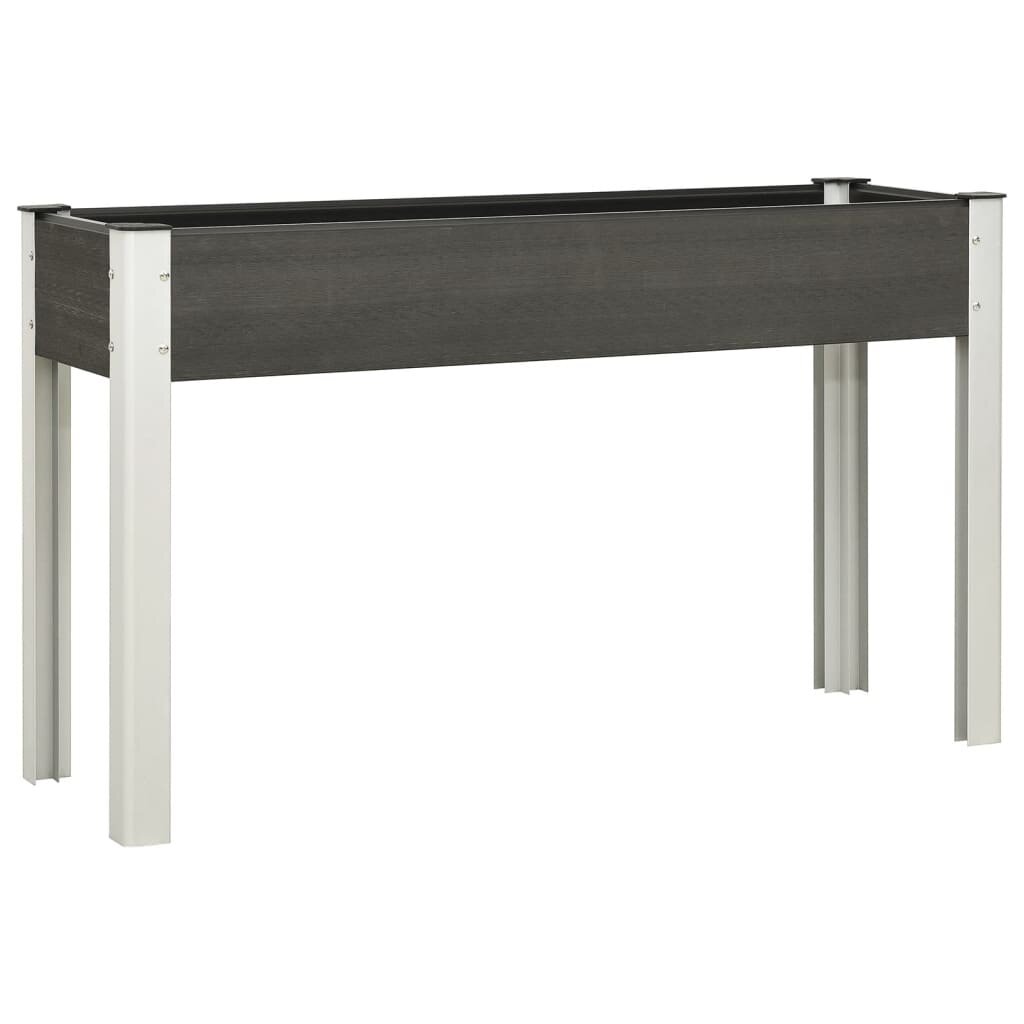 vidaXL Градинска повдигната леха сива 120x40x75 см WPC