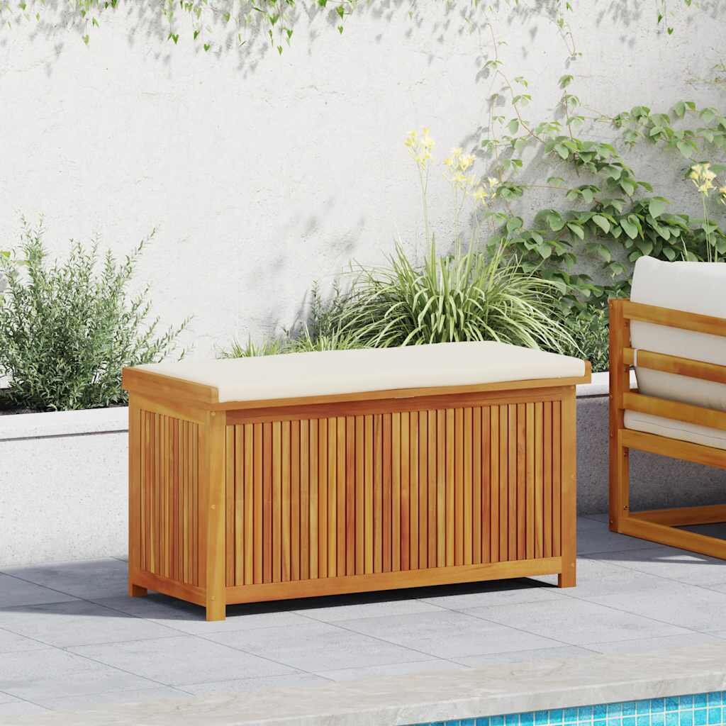 vidaXL Градинска ракла 113x50x605 см акация масив