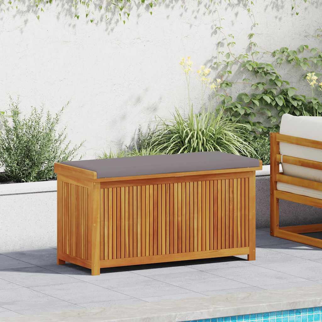 vidaXL Градинска ракла 113x50x605 см акация масив