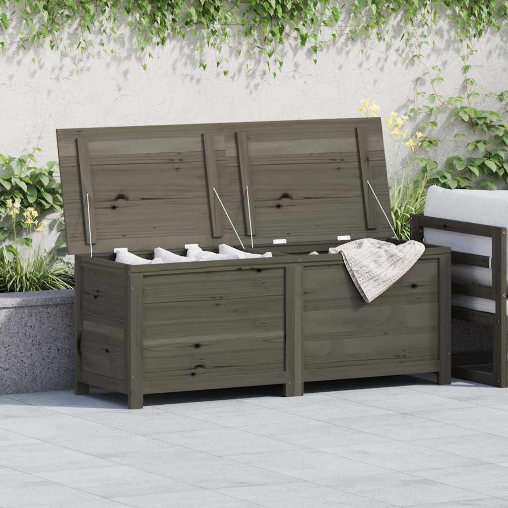 vidaXL Градинска ракла антрацит 150x50x56 см чам масив