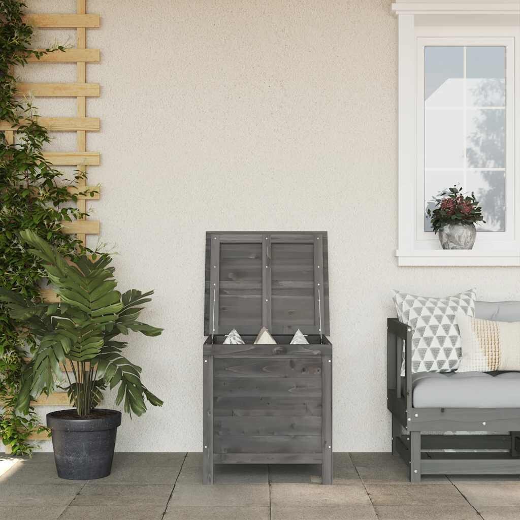 vidaXL Градинска ракла антрацит 50x49x565 см чам масив