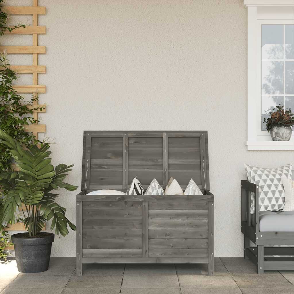 vidaXL Градинска ракла антрацит 99x495x585 см чам масив