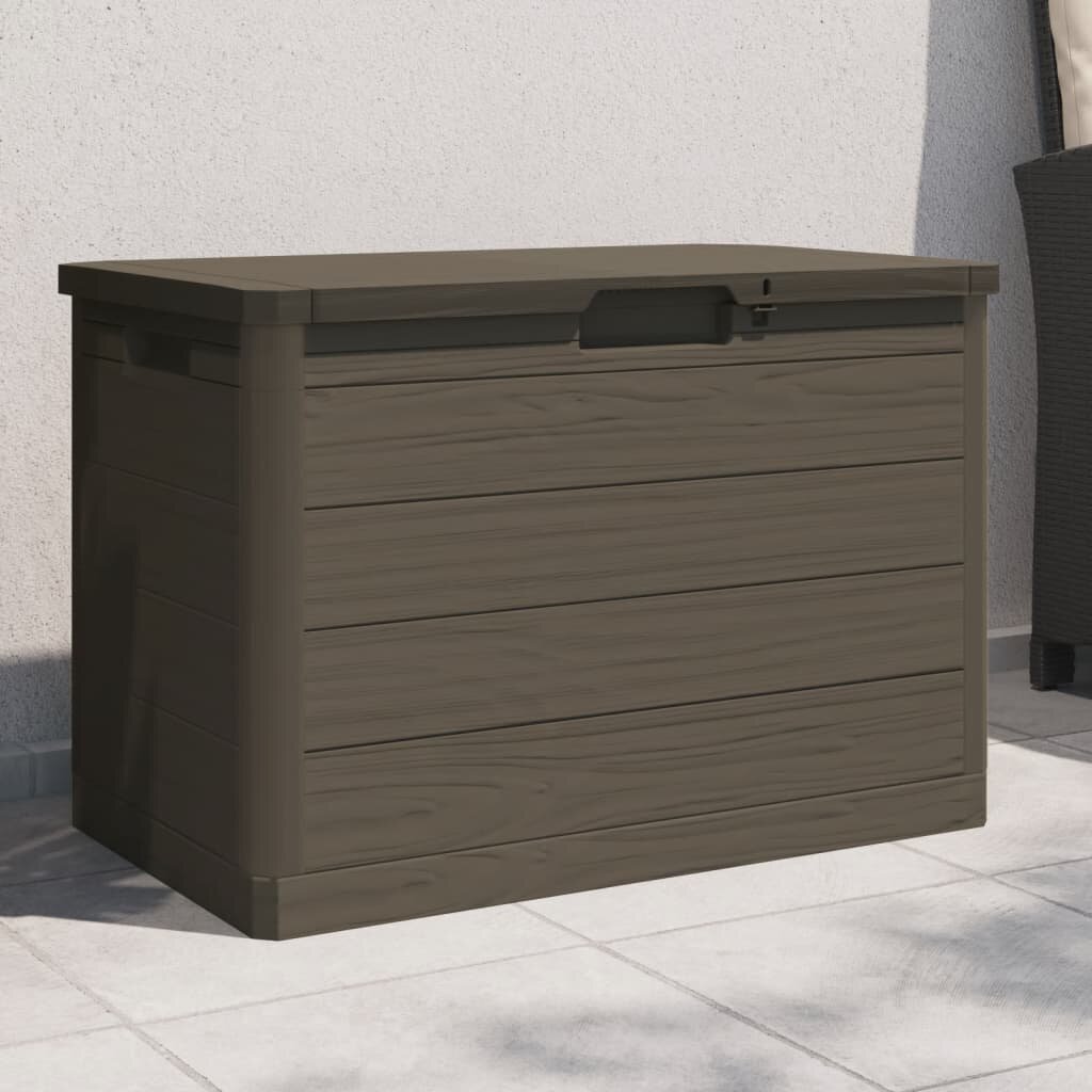 vidaXL Градинска ракла кафяв 775x445x53 см полипропилен