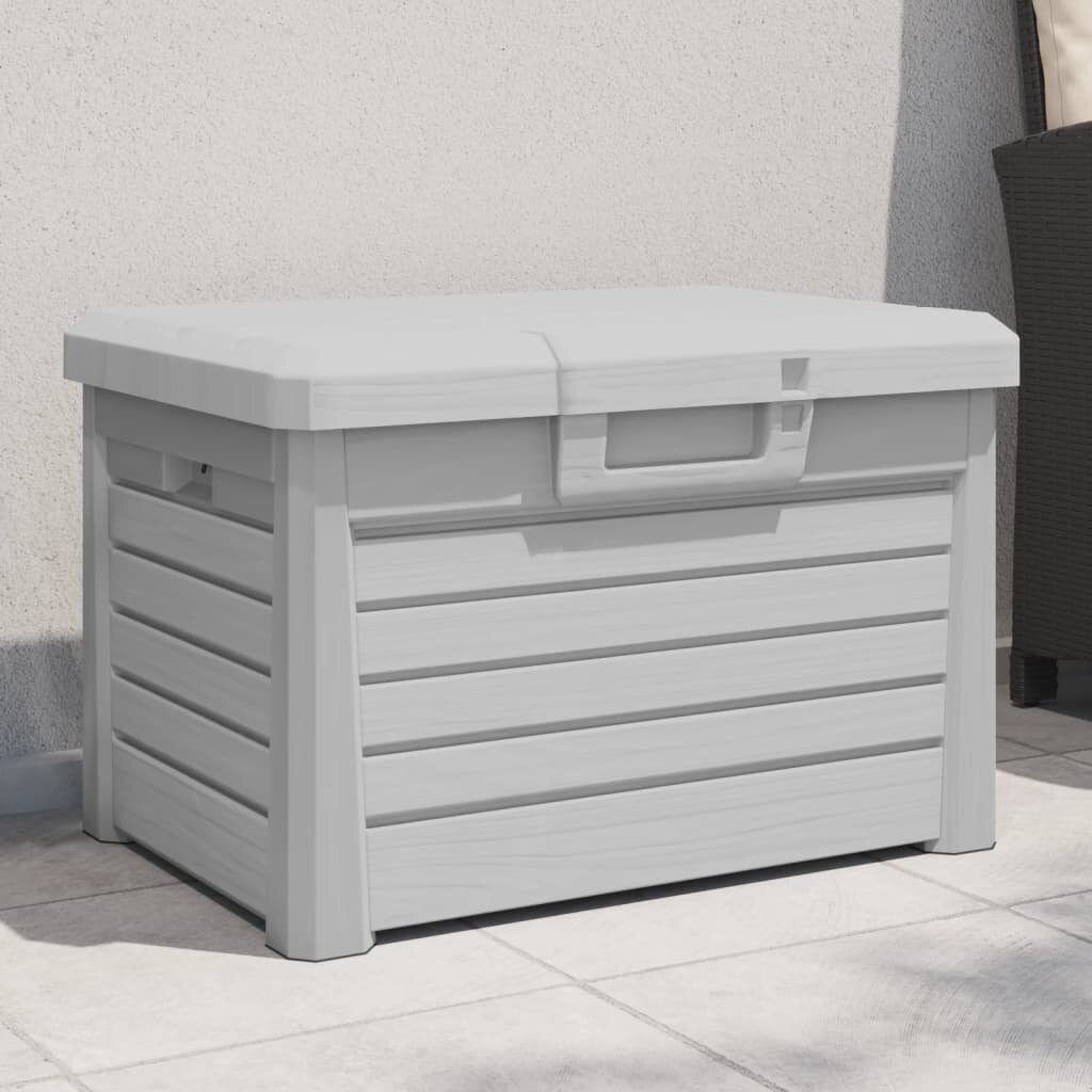 vidaXL Градинска ракла сив 73x505x465 см полипропилен