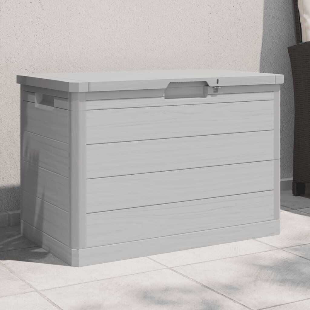 vidaXL Градинска ракла сив 775x445x53 см полипропилен