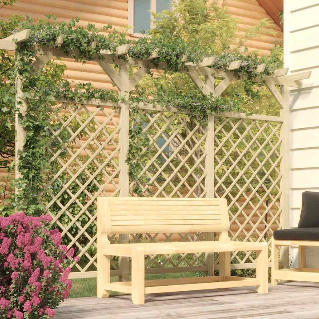 vidaXL Градинска решетъчна ограда с покрив-пергола 300x50x200 см бор