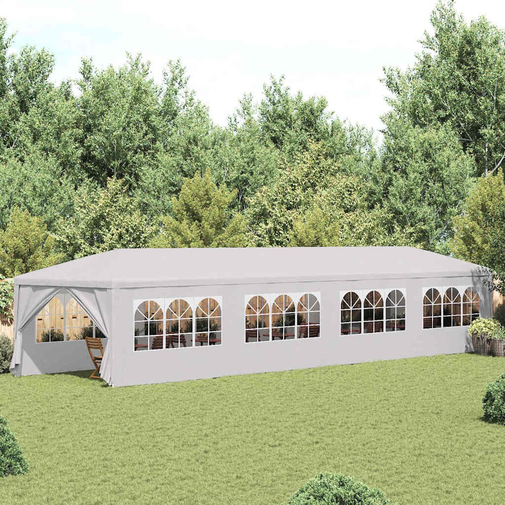 vidaXL Градинска шатра 3x12 м бяла